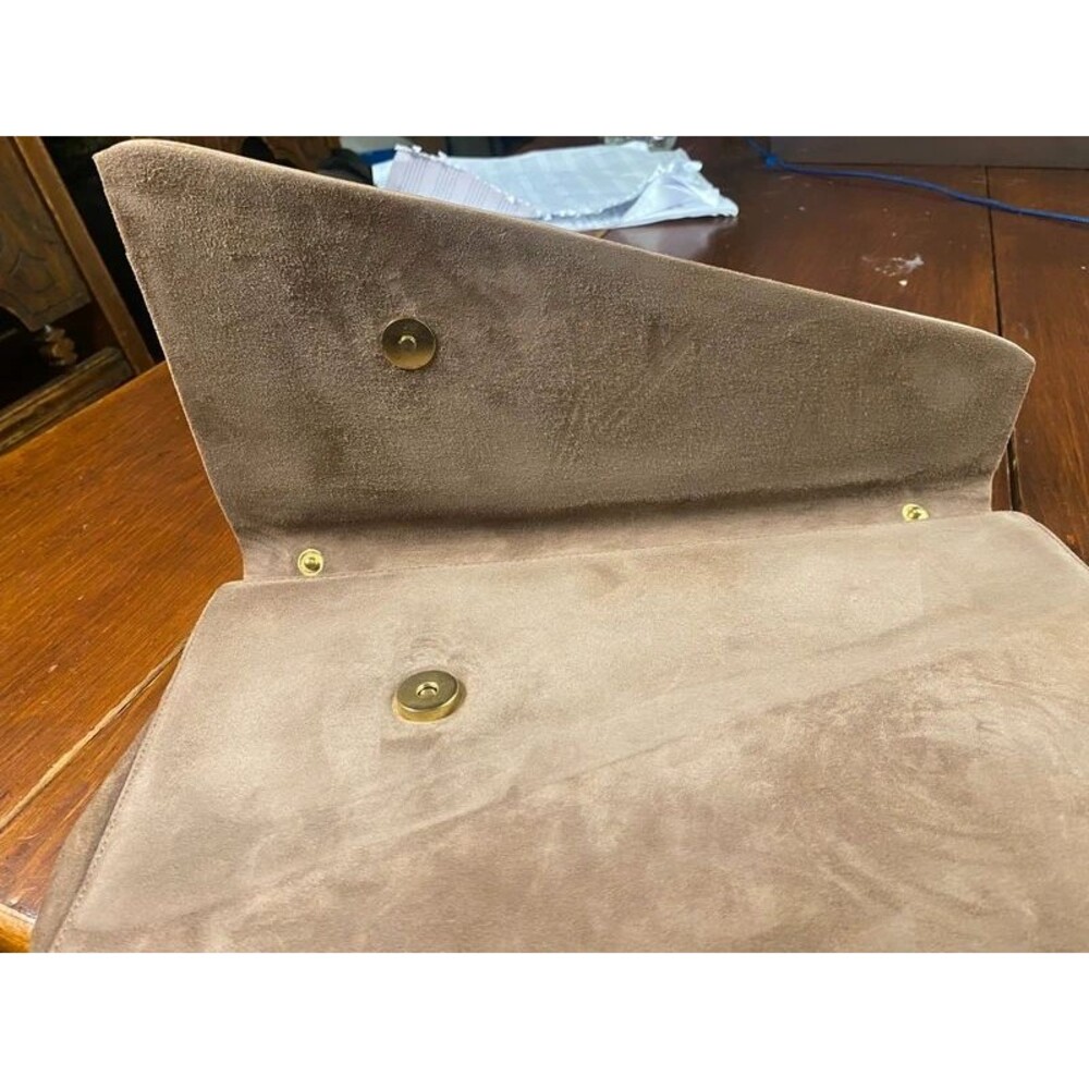 1980s Vintage Clutch or Crossbody Purse Preppy Minimalist Chic Style - Picture 8 of 10